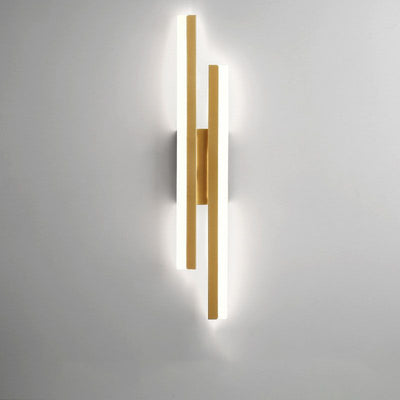 LuxeGlow Moderne LED Væglampe – Elegant Belysning med Sort & Guld Finish