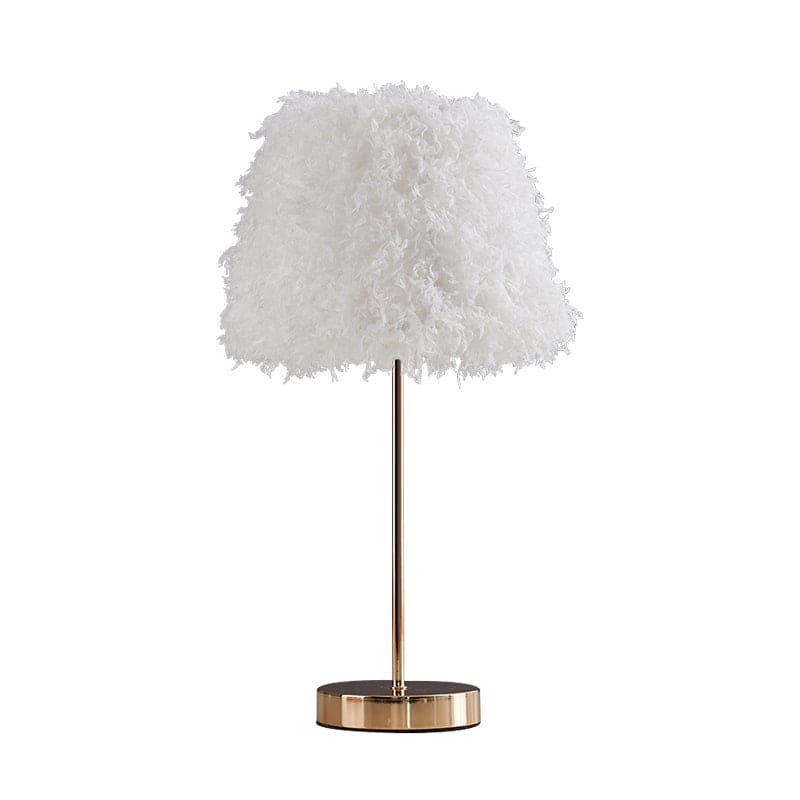 FeatherGlow Elegant Fjer Bordlampe