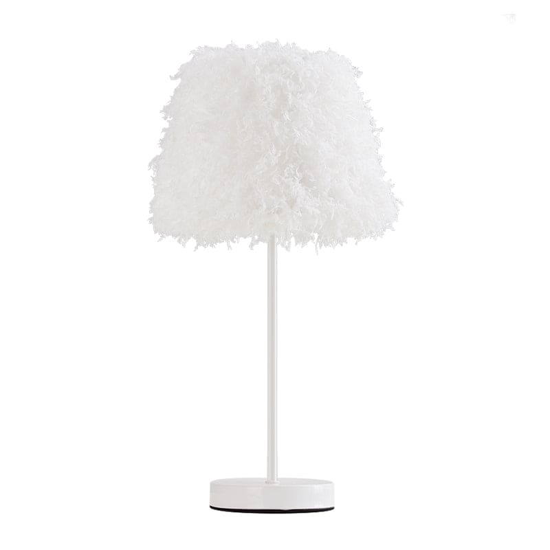 FeatherGlow Elegant Fjer Bordlampe