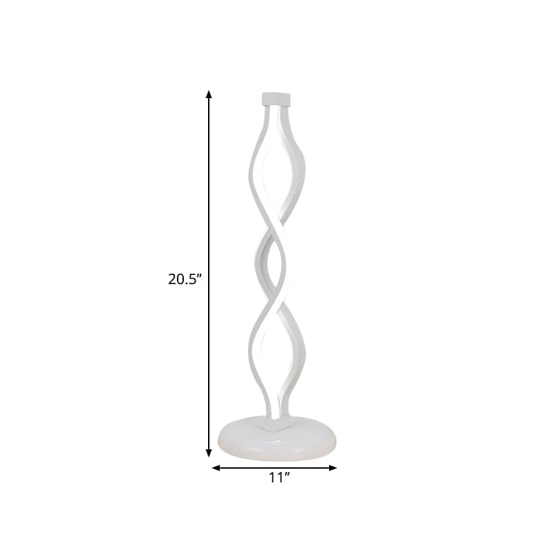 LichtElegance - LED Hvid Spiralformet Bordlampe