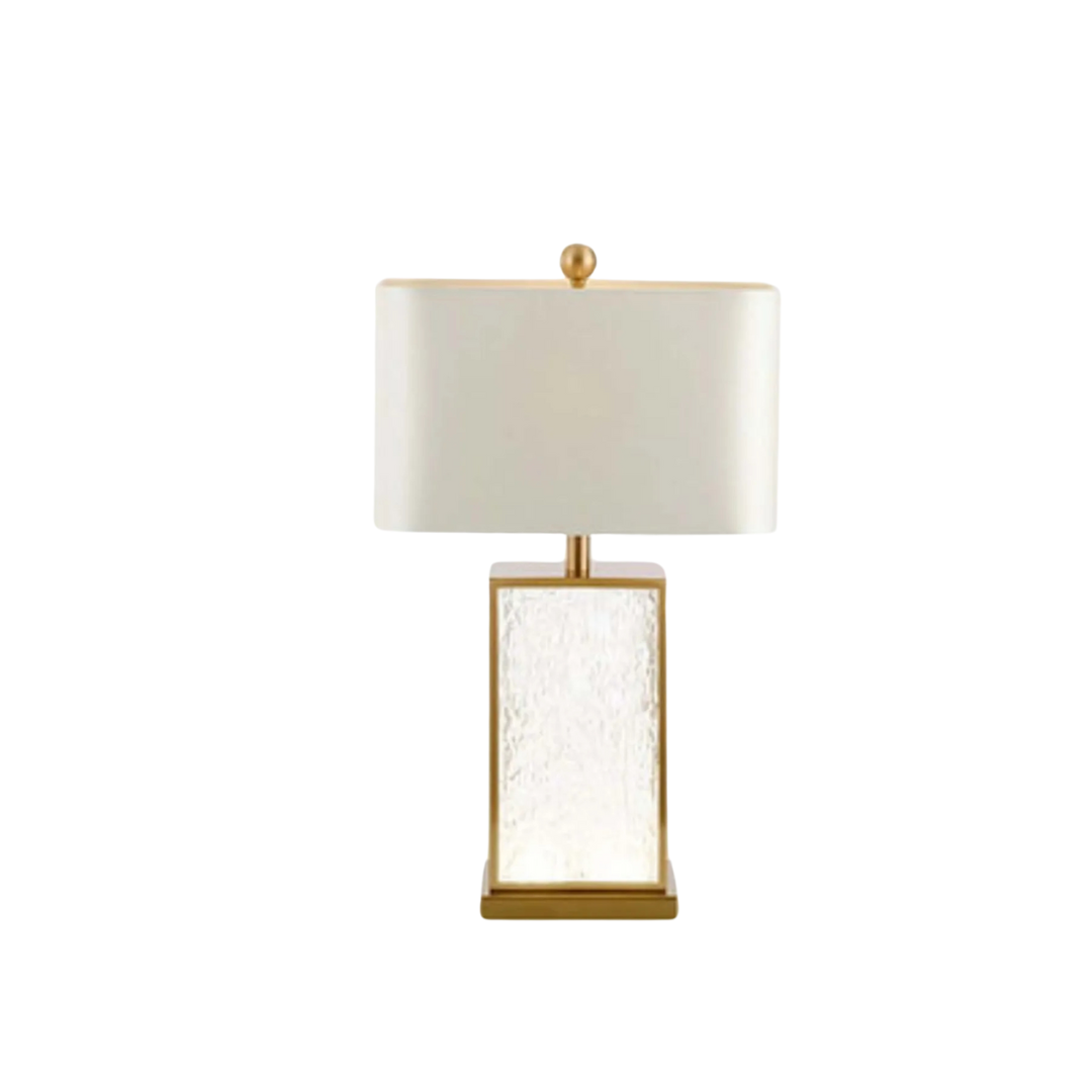 StoneLux Moderne Bordlampe - Stilfuld Lampe i Sten med Moderne Design