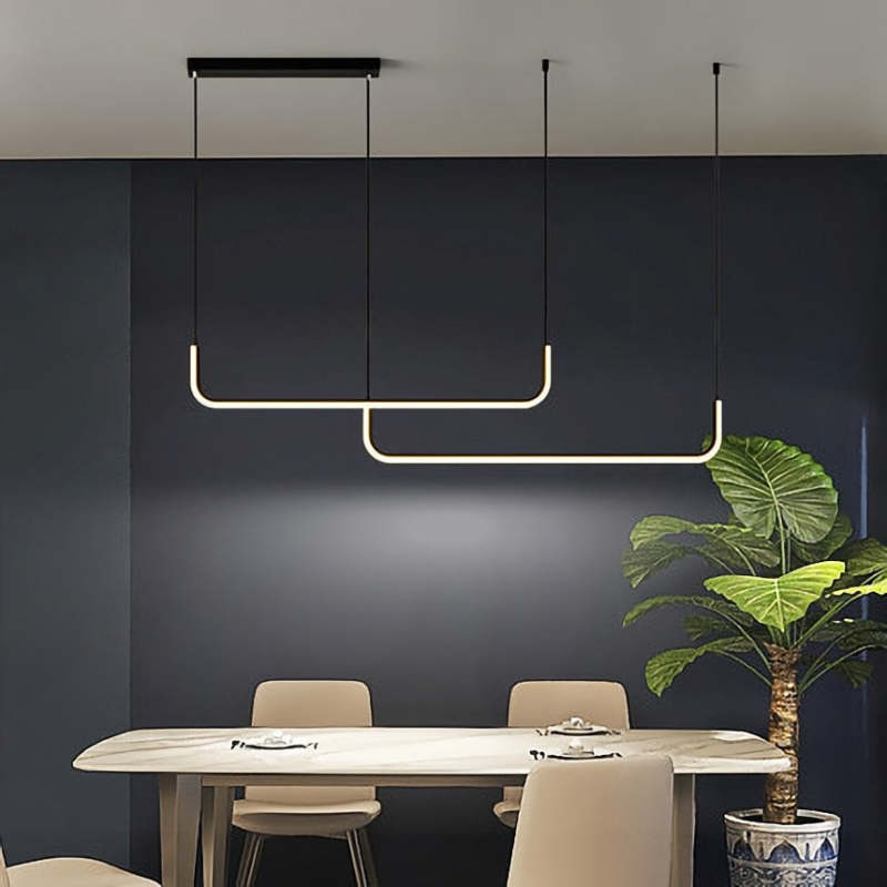 Edge – Moderne LED Pendellampe i Metal og Silikone