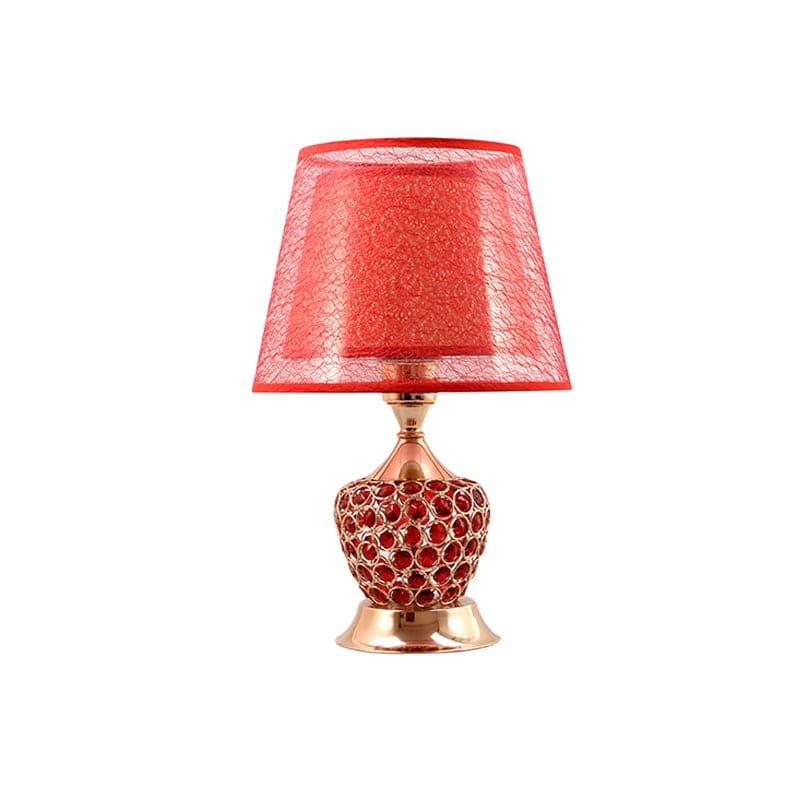 VintageGloed - Retro Urne Natbordlampe med Dobbelt Empire-Kegel