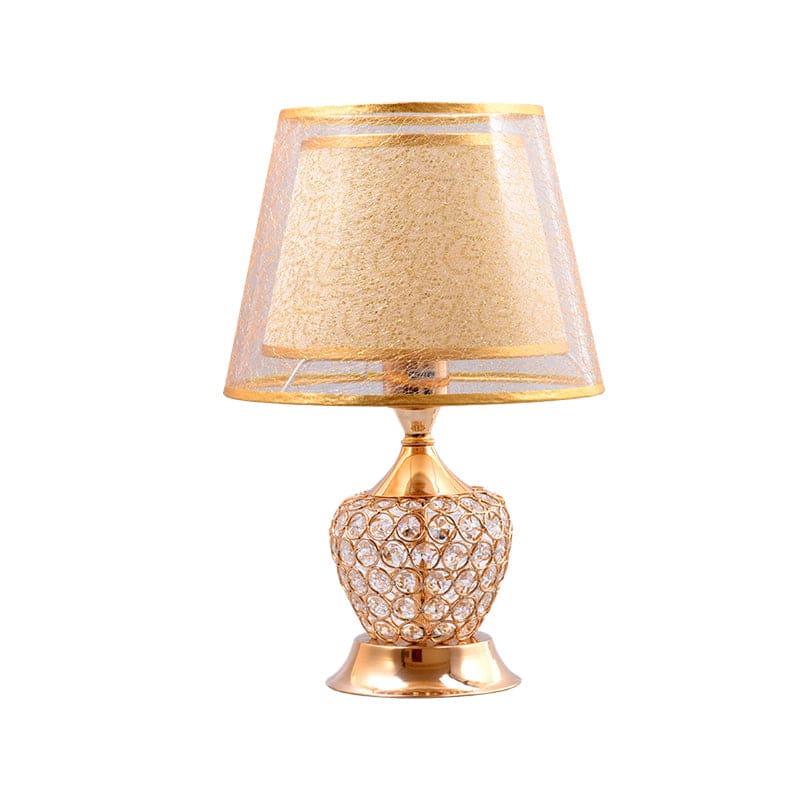 VintageGloed - Retro Urne Natbordlampe med Dobbelt Empire-Kegel