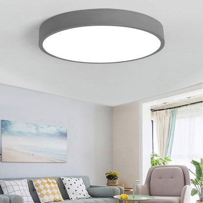 Morandi Moderne Rund LED Loftlampe i Rosa og Grå