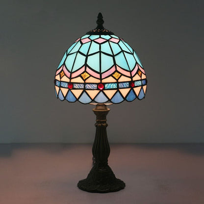 LichtBries - Tiffany-formet lampe i farvet glas med blylinjer