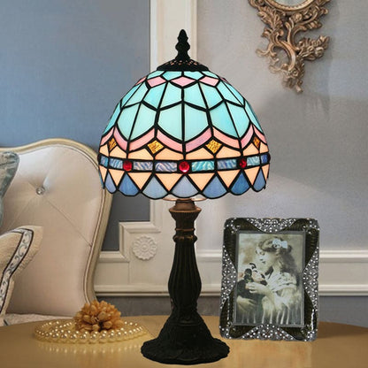 LichtBries - Tiffany-formet lampe i farvet glas med blylinjer