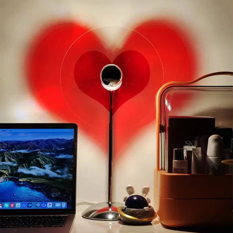 HeartGlow – Dekorativ LED Lampe med Hjertebelysning