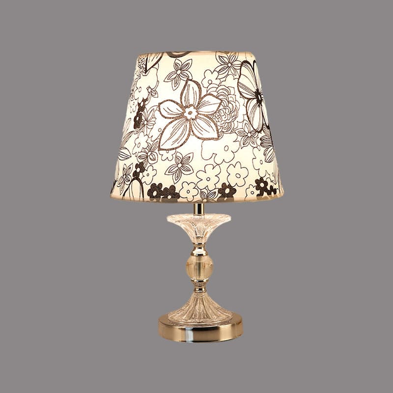 LuminArts - Stilfuld bordlampe med blomstermotiv