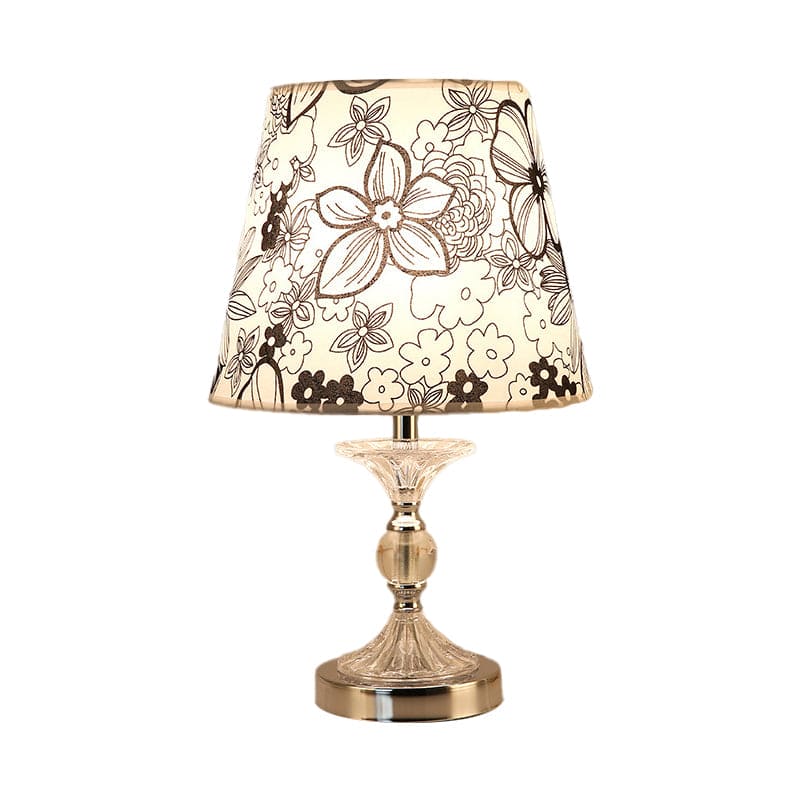 LuminArts - Stilfuld bordlampe med blomstermotiv